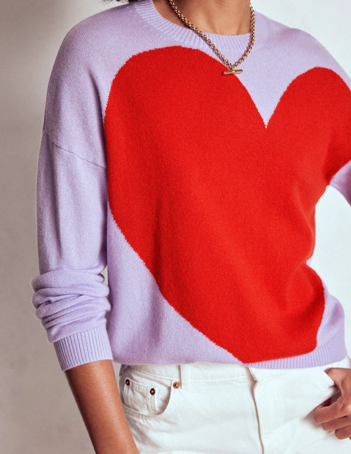 Lydia Cashmere Jumper-Purple Heart