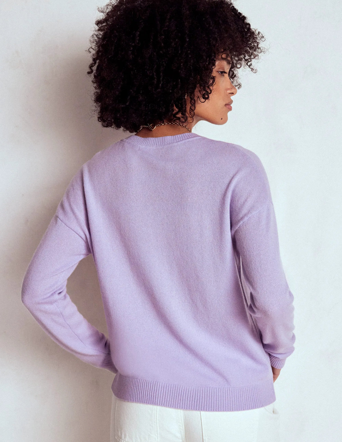 Lydia Cashmere Jumper-Purple Heart