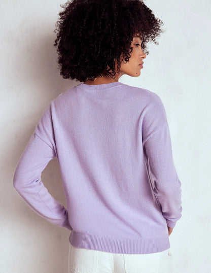 Lydia Cashmere Jumper-Purple Heart
