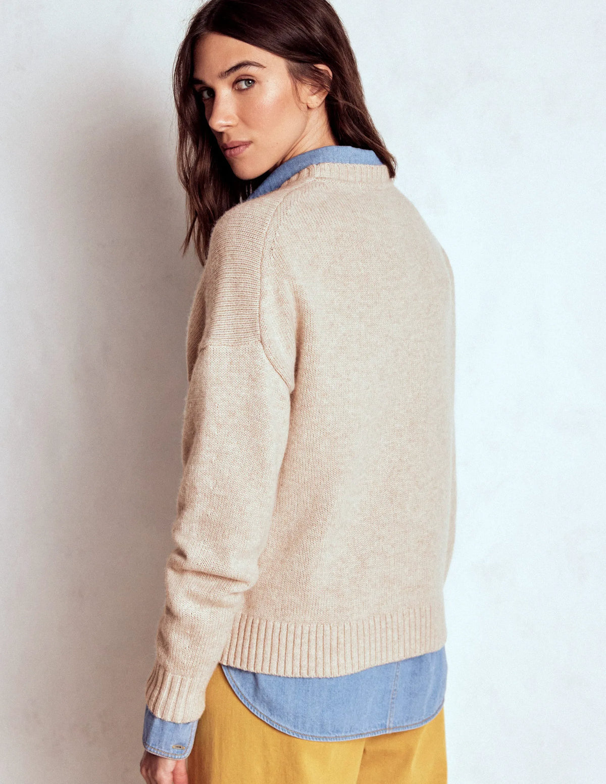 Natalie Embroidered Sweater-Oatmeal Melange, Daschund