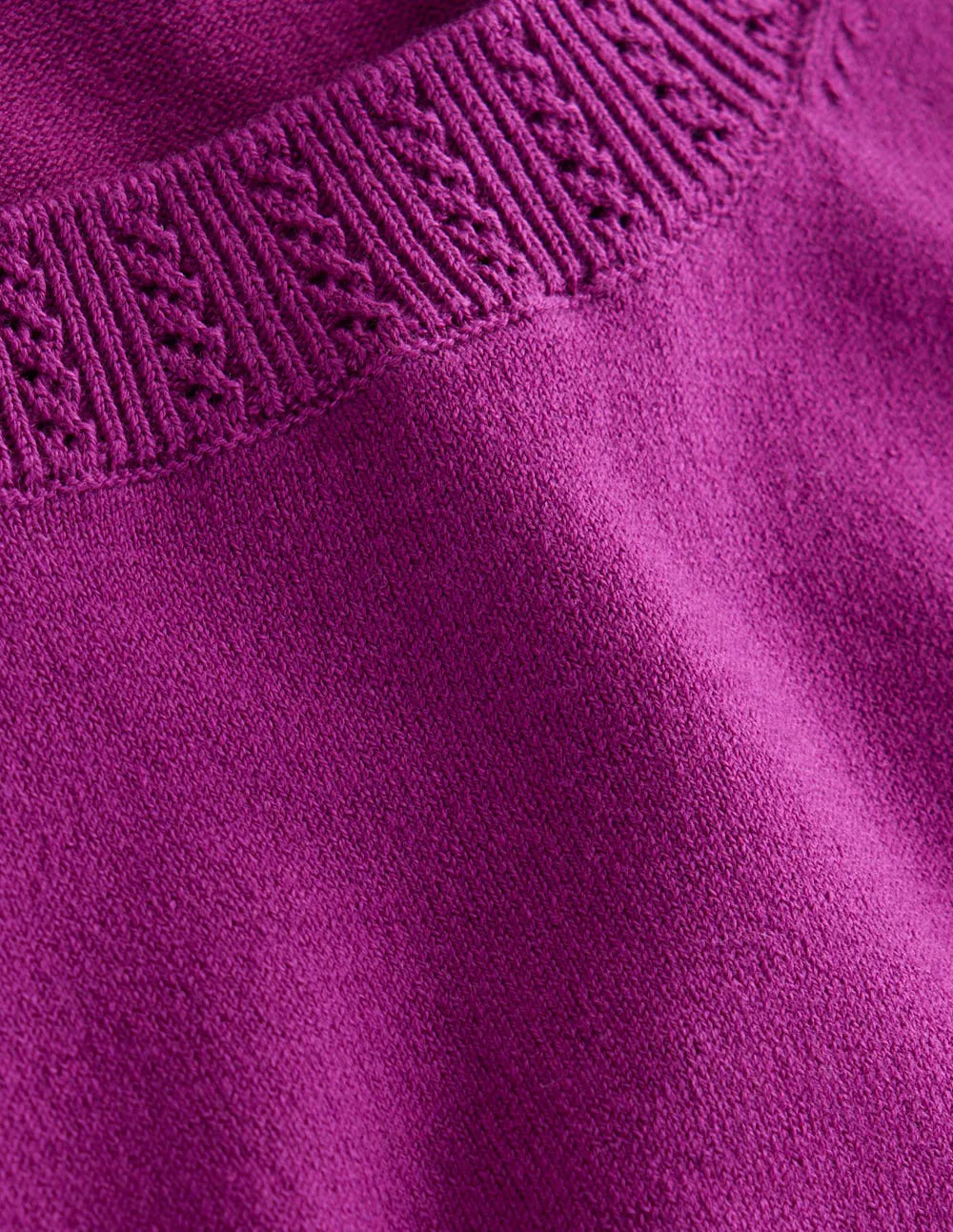 Emilia Cotton Crew Sweater-Regal Purple