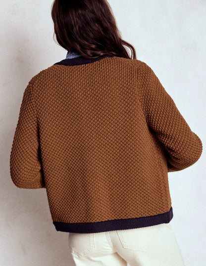 Libby Knitted Jacket-Camel