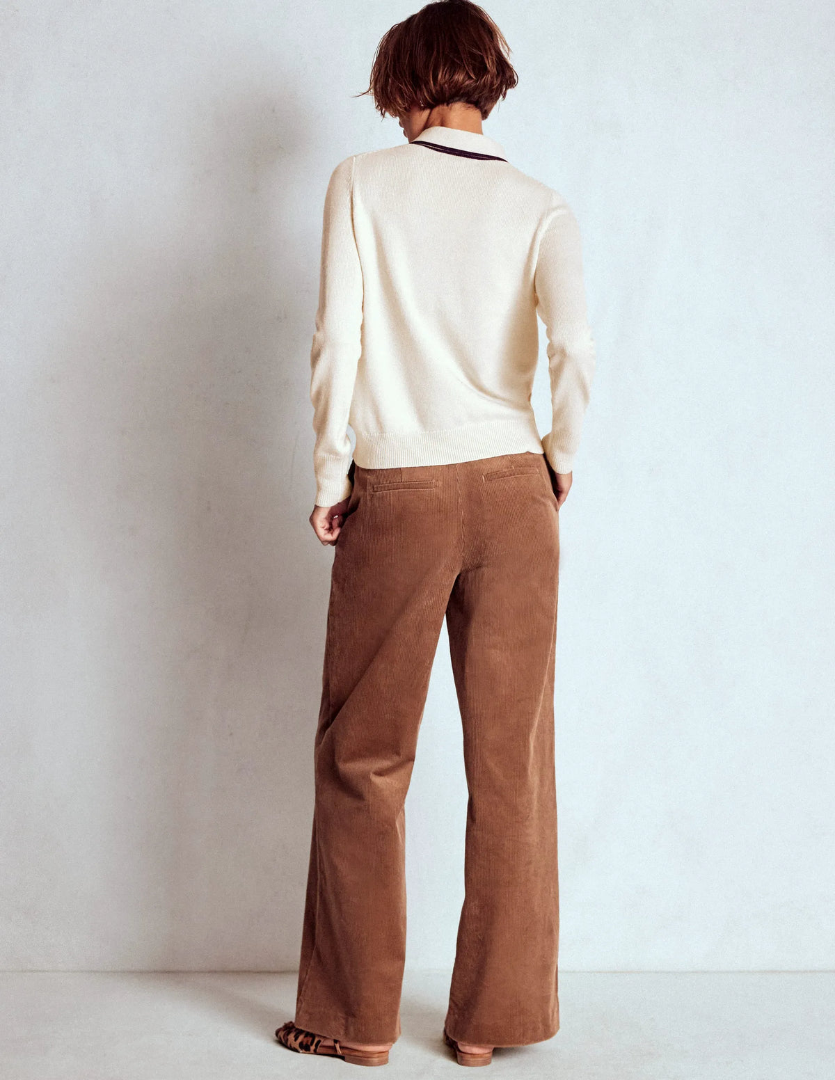 Knitted Bow Sweater-Warm Ivory