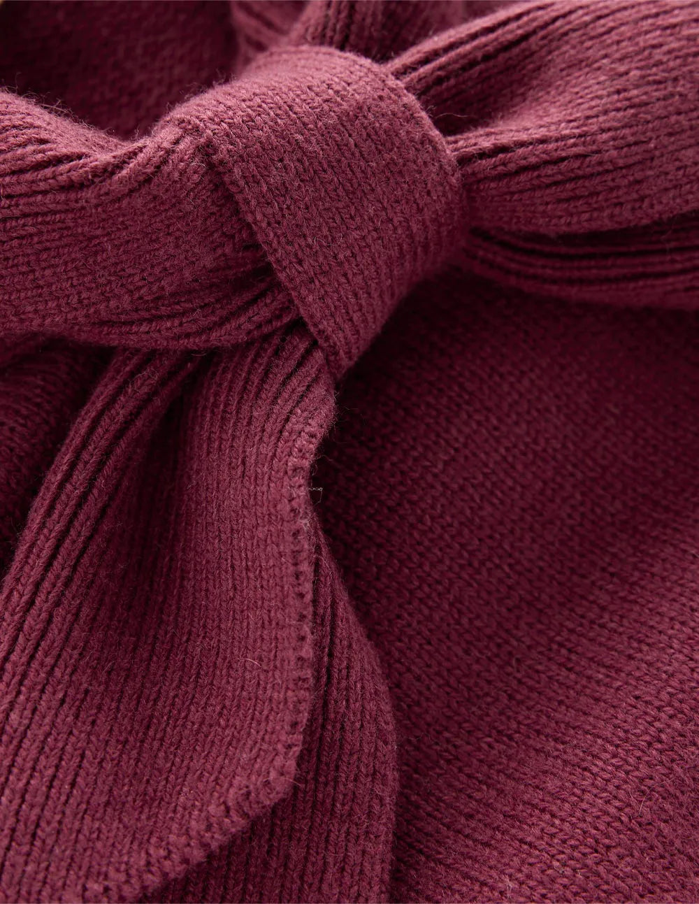 Knitted Bow Sweater-Deep Wisteria