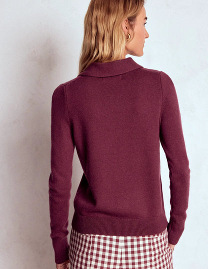 Knitted Bow Sweater-Deep Wisteria