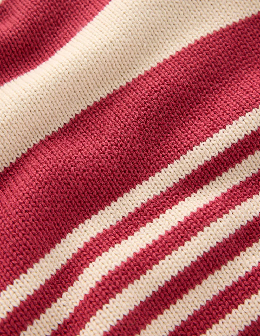 Jemma Chunky Cotton Sweater-Warm Ivory/ Terracotta