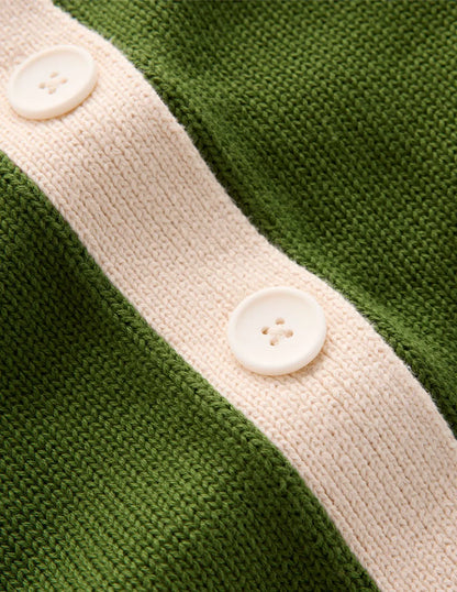 Jemma Chunky Cotton Cardigan-Promenade Green
