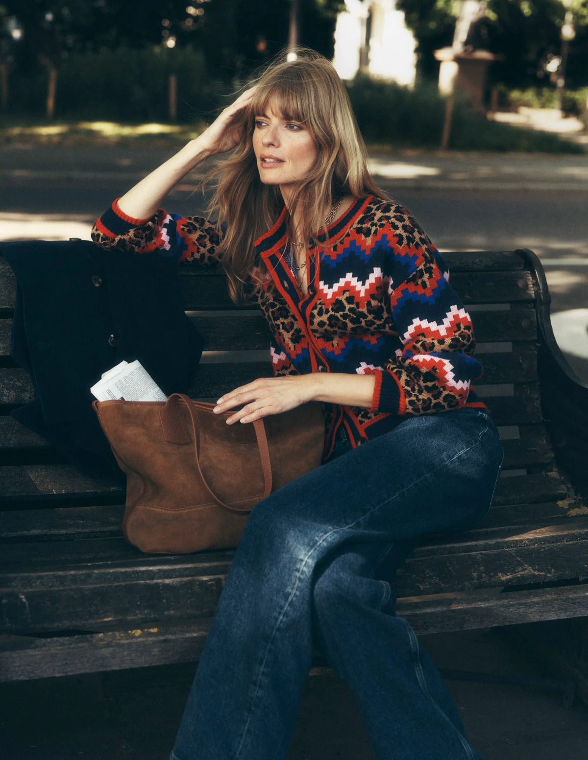 Abi Jacquard Cardigan-Multi Fair Isle, Leopard