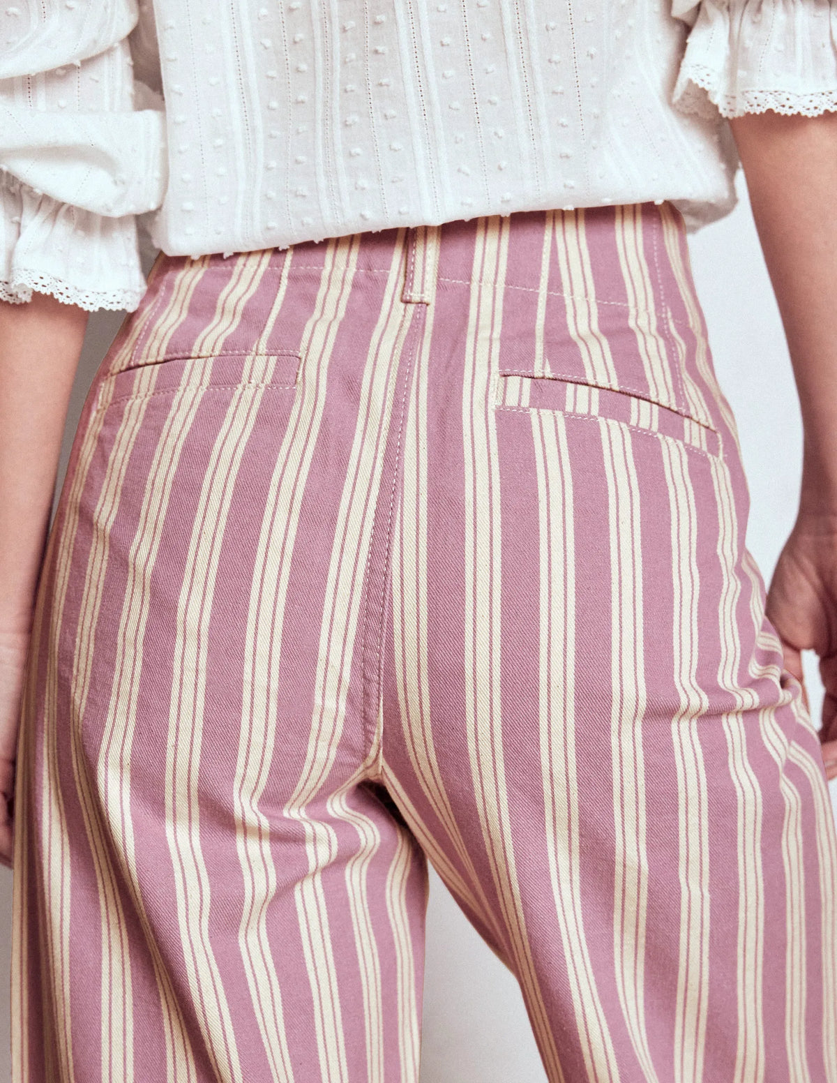 Primrose Patch Pocket Pants-Lilac Tram Stripe