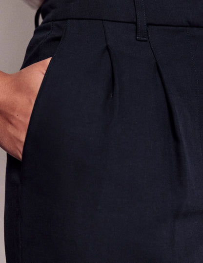 Bloomsbury Cotton Pants-NAVY
