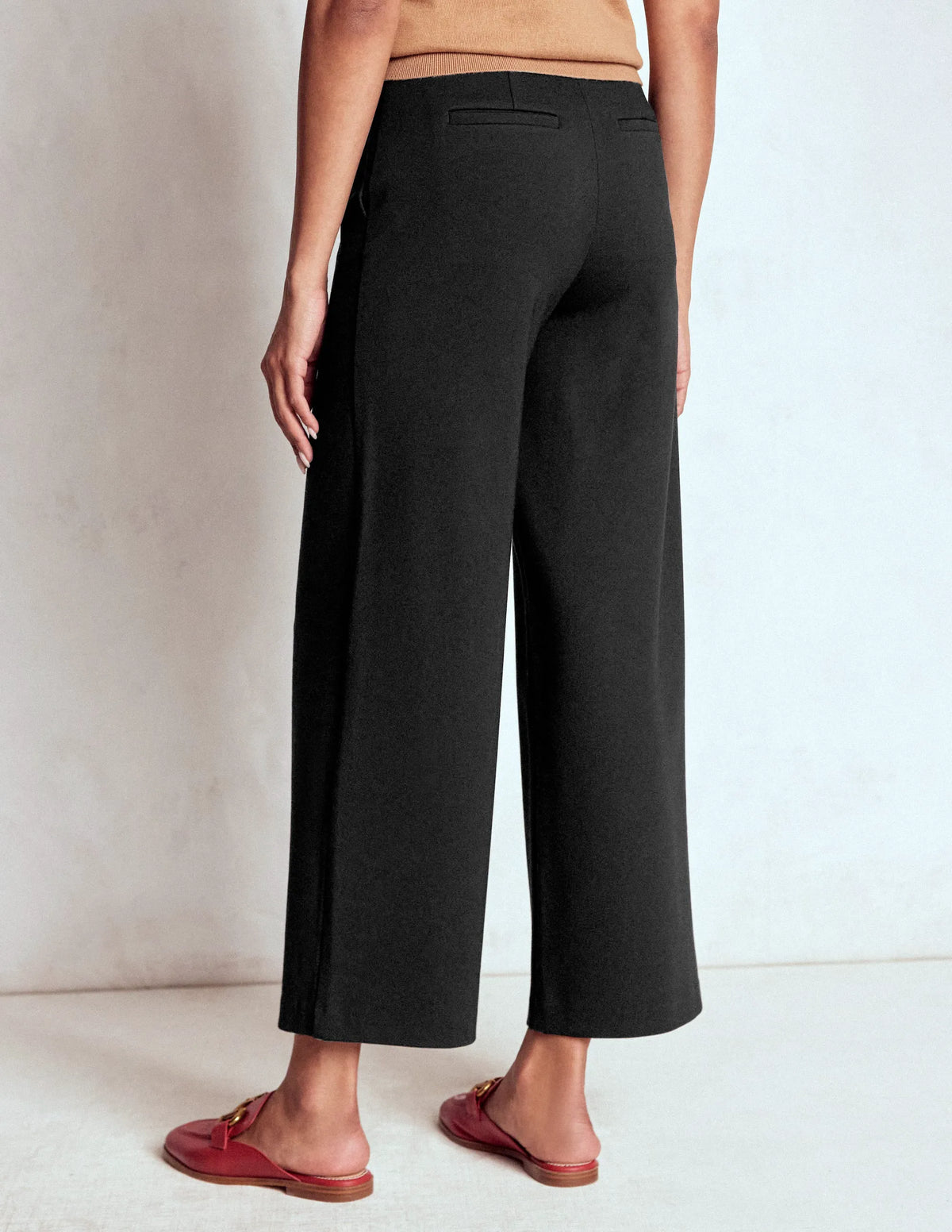 Belgravia Ponte Crop Pants-BLACK