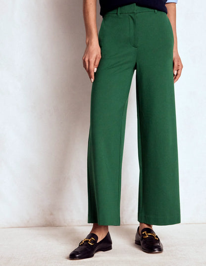 Belgravia Ponte Crop Pants-Hunter Green