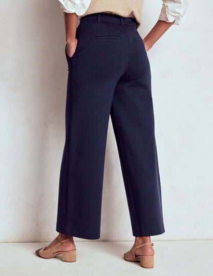 Belgravia Ponte Crop Pants-Navy