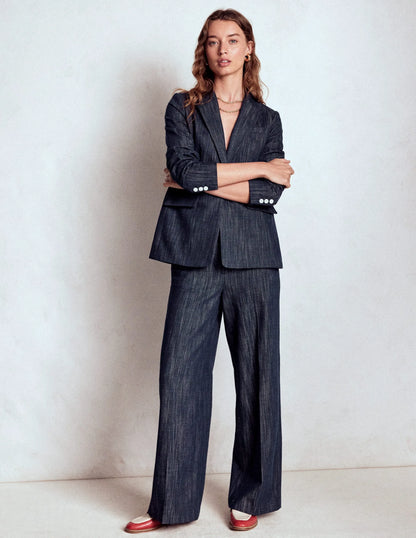 Belgravia Twill Pants-Navy Indigo