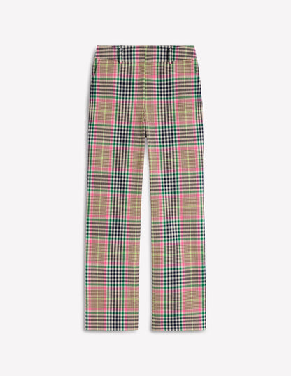Canonbury Tailored Pants-Brown,Rose Pink and Navy Check