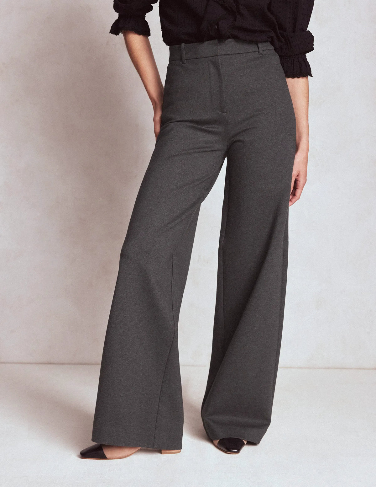 Belgravia Ponte Pants-Charcoal