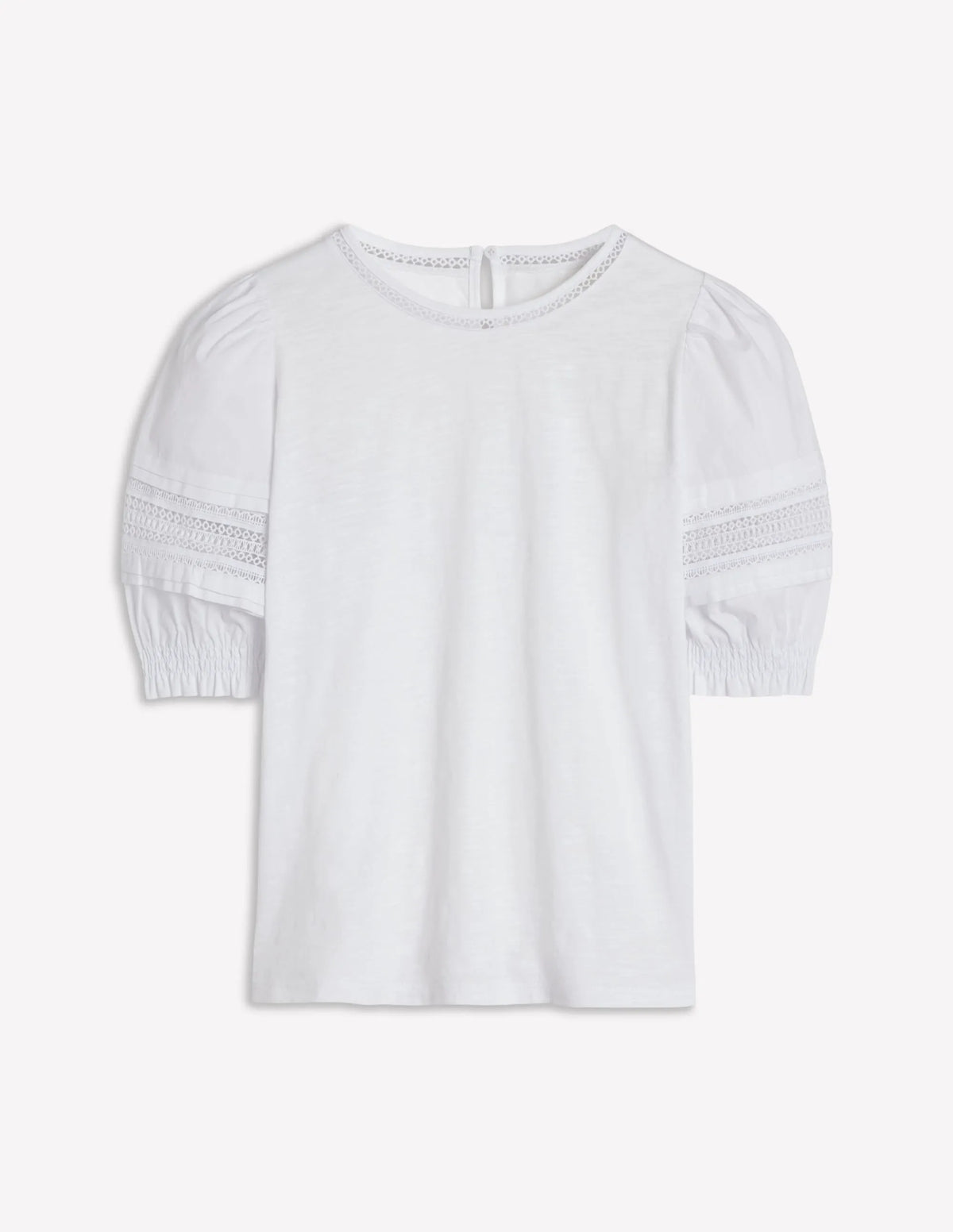 Lottie Puff Sleeve Top-White