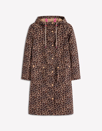 Longline Rain Mac-Multi, Cheetah Spot