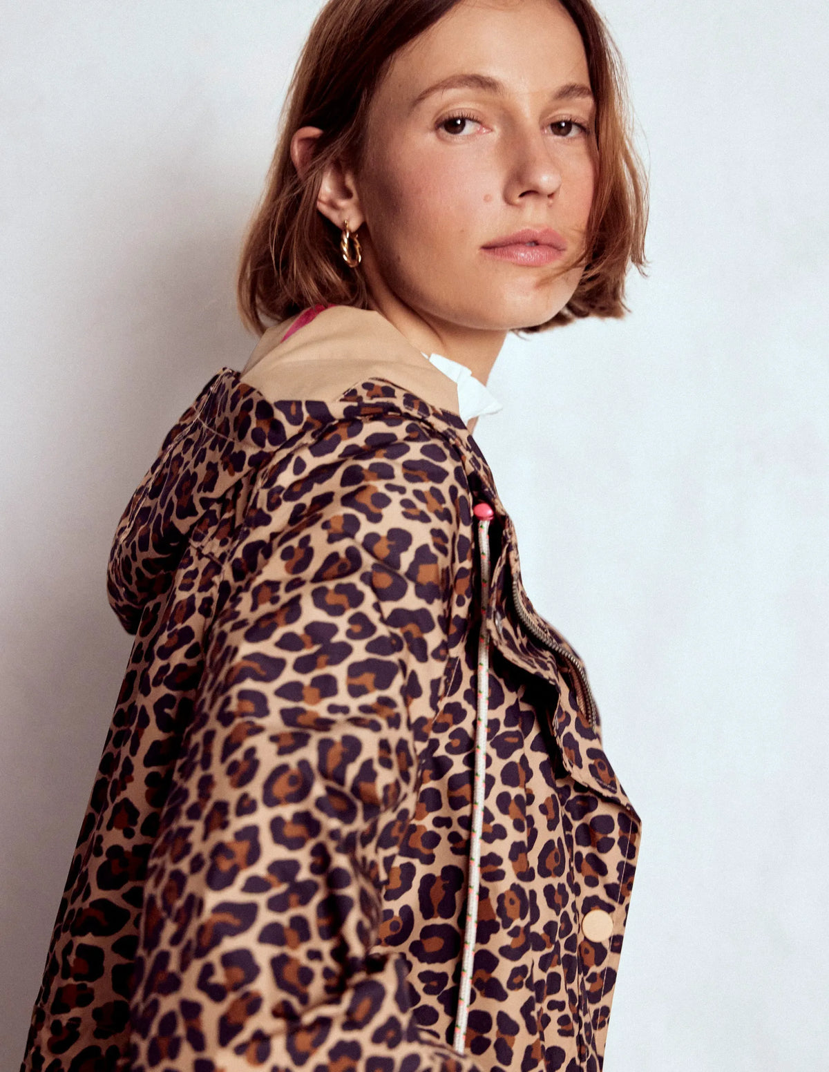 Longline Rain Mac-Multi, Cheetah Spot