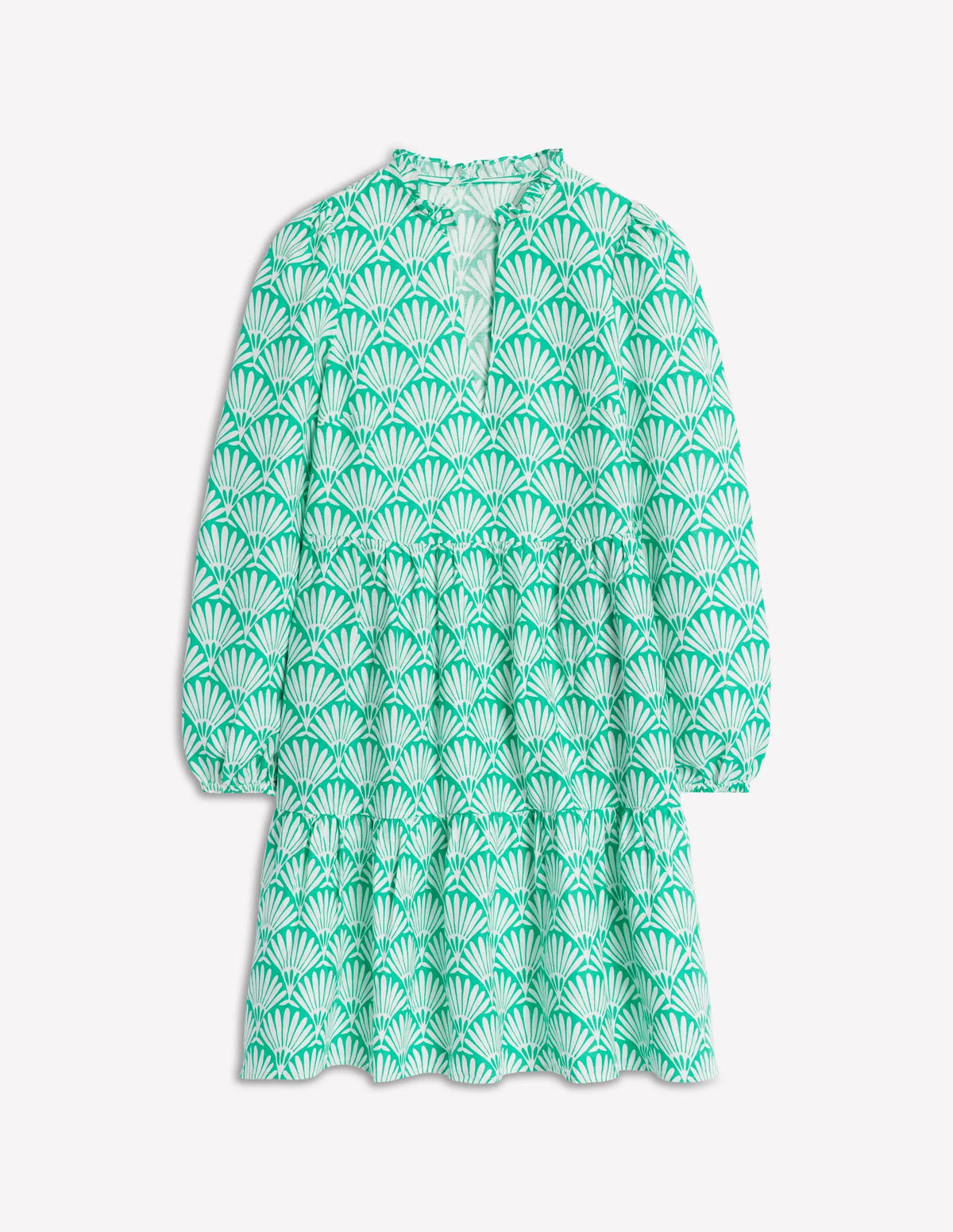 Esme Linen Mini Dress-Aquamarine Blue, Deco Palm