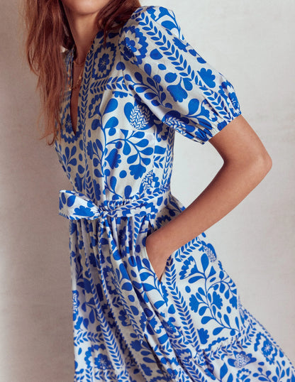 Christabel Cotton Midi Dress-Cotton Broderie