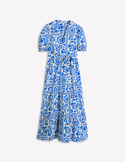 Christabel Cotton Midi Dress-Cotton Broderie