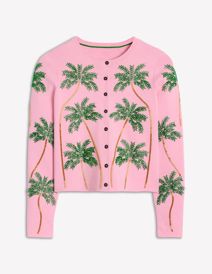 Embellished Cardigan-Soft Pink