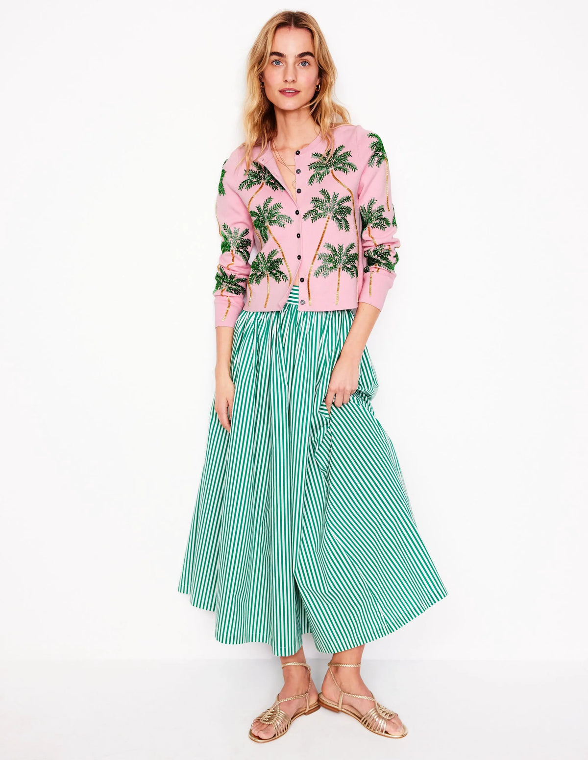 Embellished Cardigan-Soft Pink