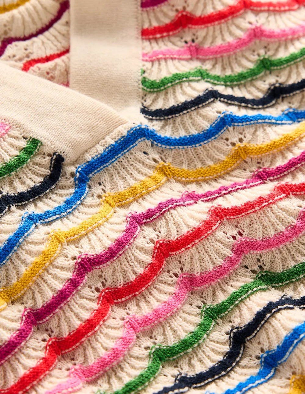 Collared Henley Sweater-Multi, Rainbow