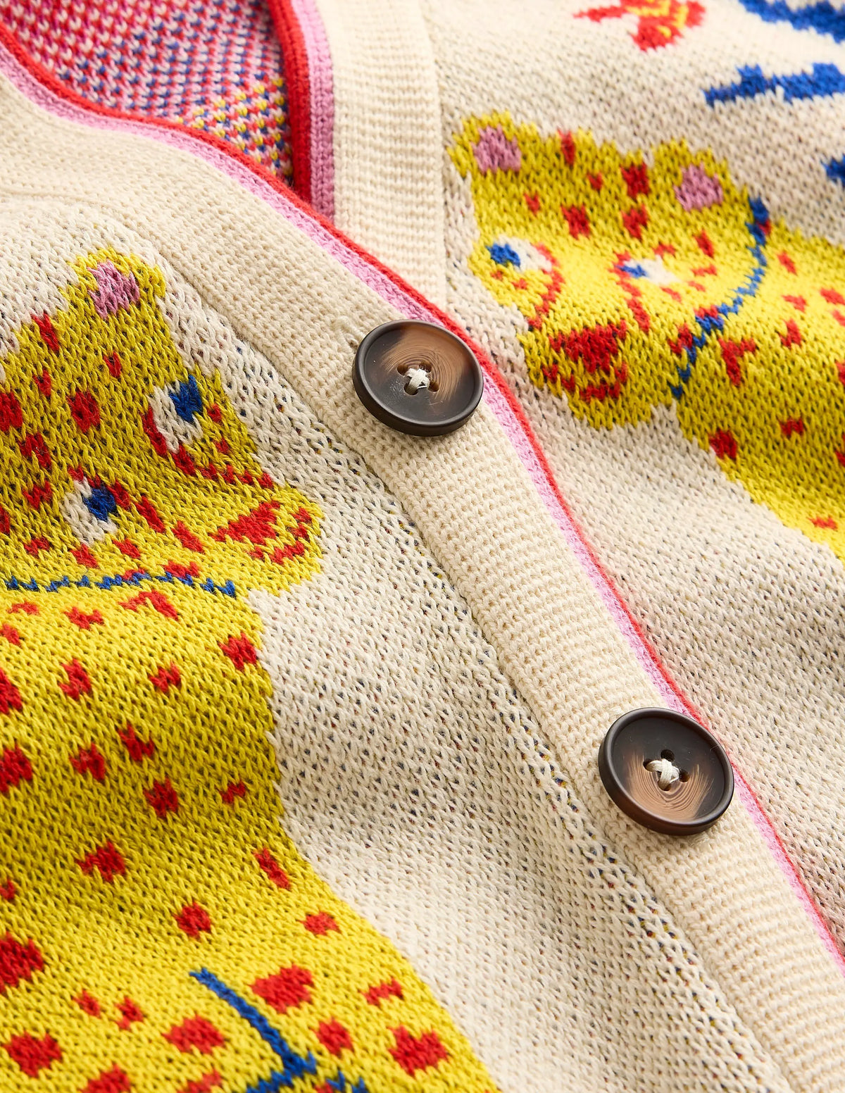 Jacquard Boyfriend Cardigan-Warm Ivory, Leopard