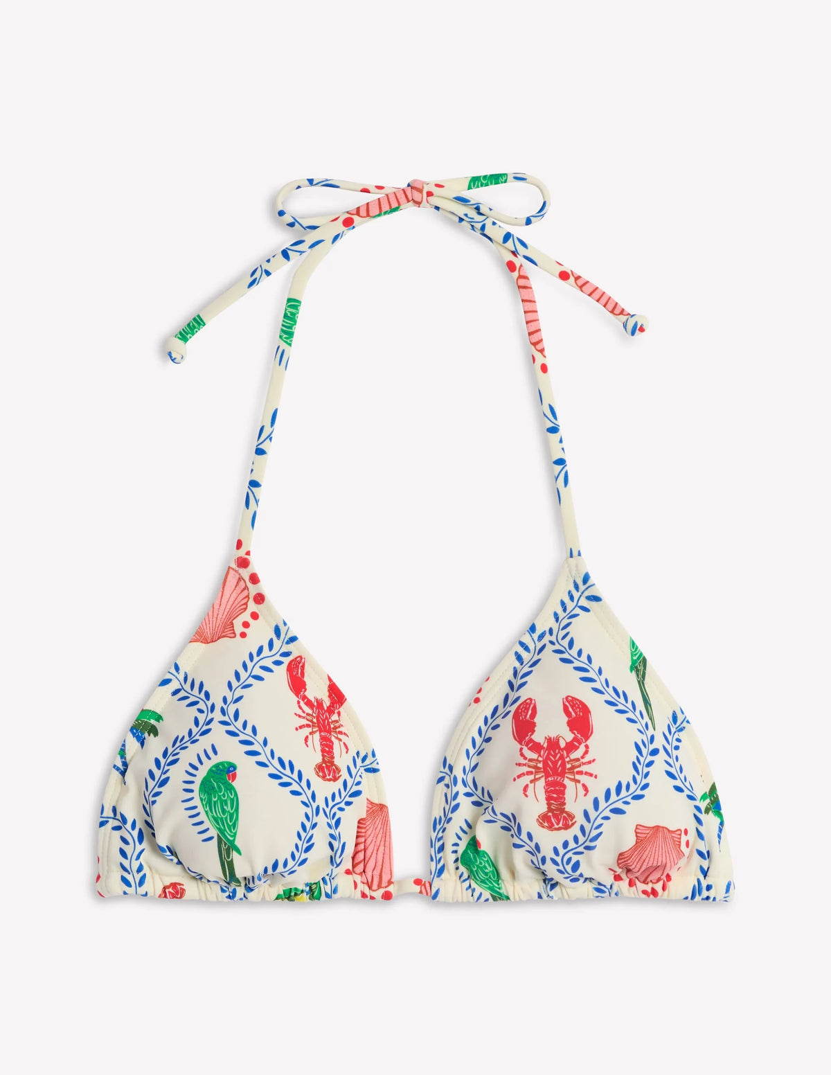 Symi String Bikini Top-Ivory, Tropical Bonanza Vine