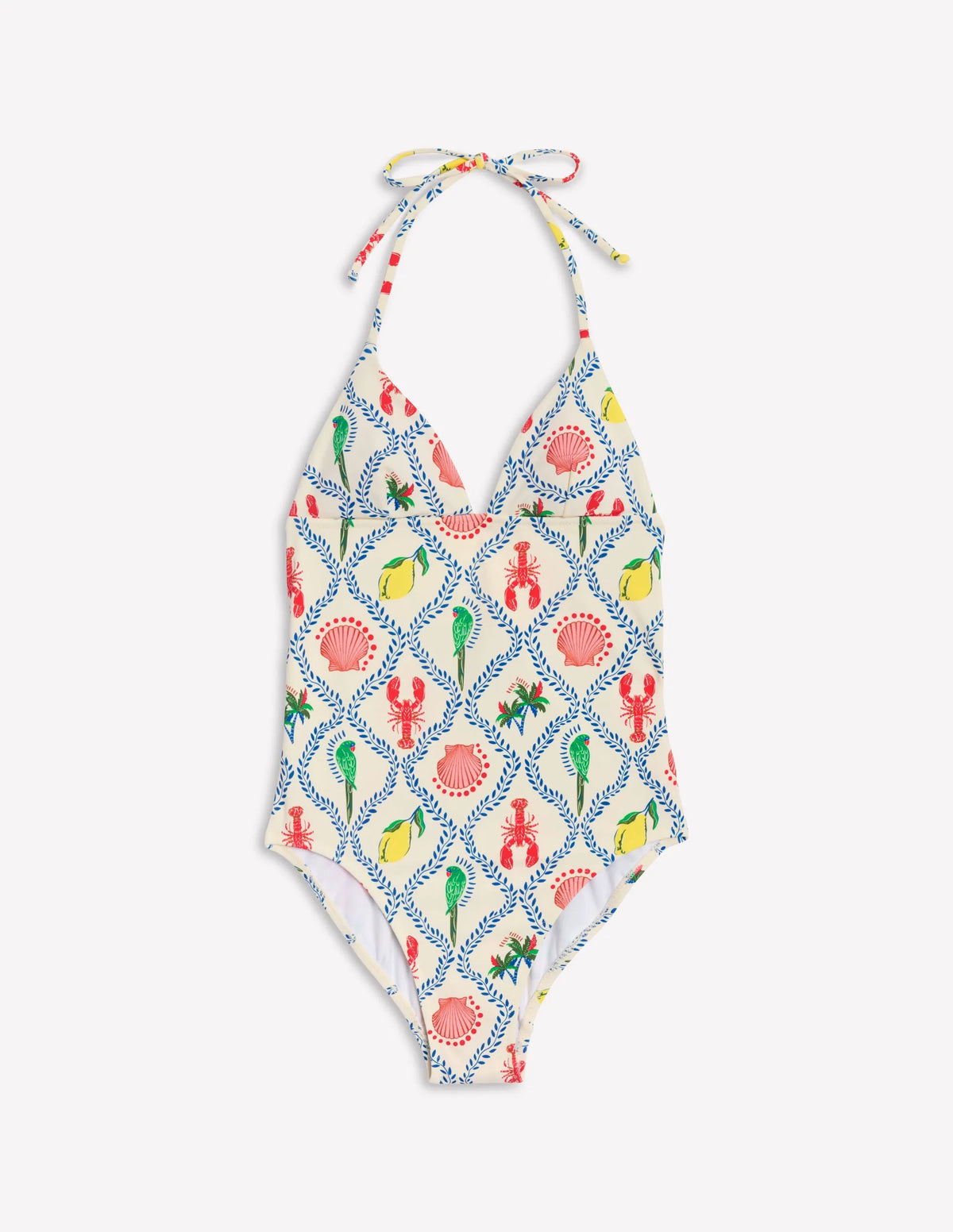 Symi String Swimsuit-Ivory, Tropical Bonanza Vine