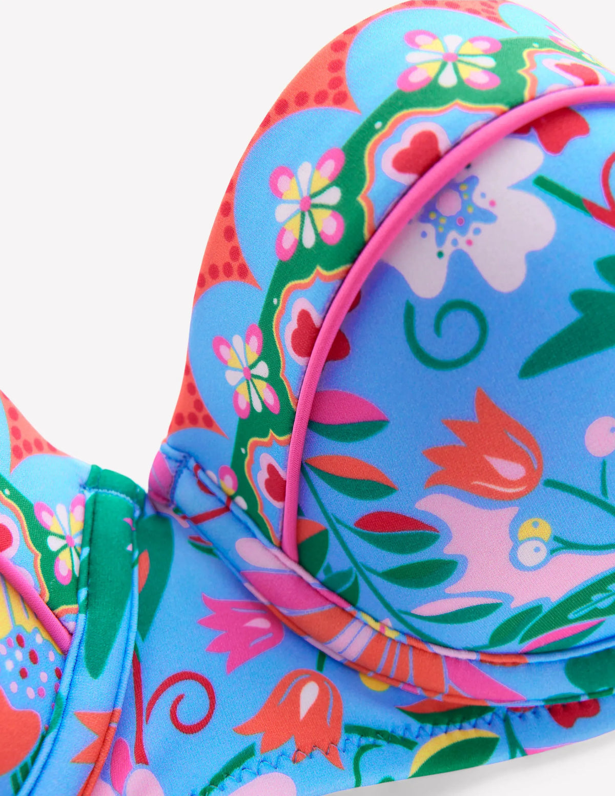 Rhodes Cup Sized Bikini Top-Dawn Blue, Wildflower Trail