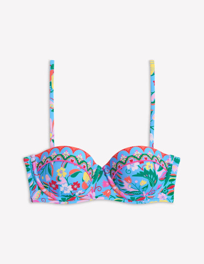 Rhodes Cup Sized Bikini Top-Dawn Blue, Wildflower Trail
