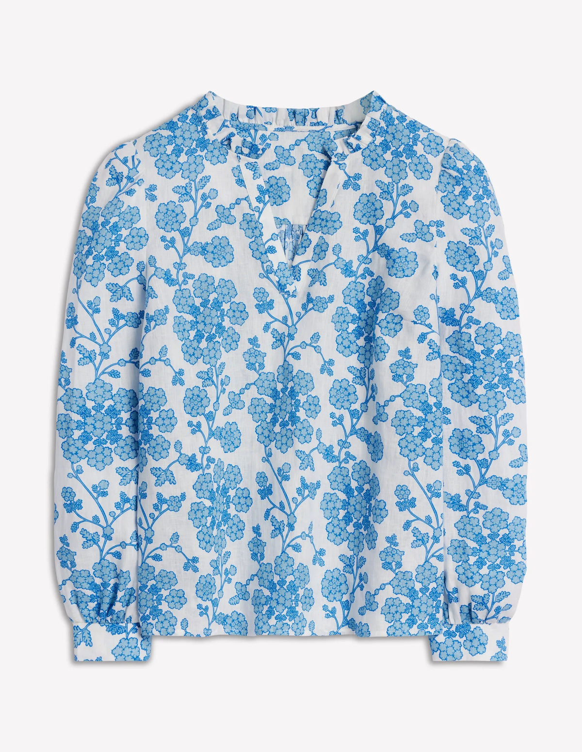 Grace Linen Top-Ivory, Trailling Yarrow
