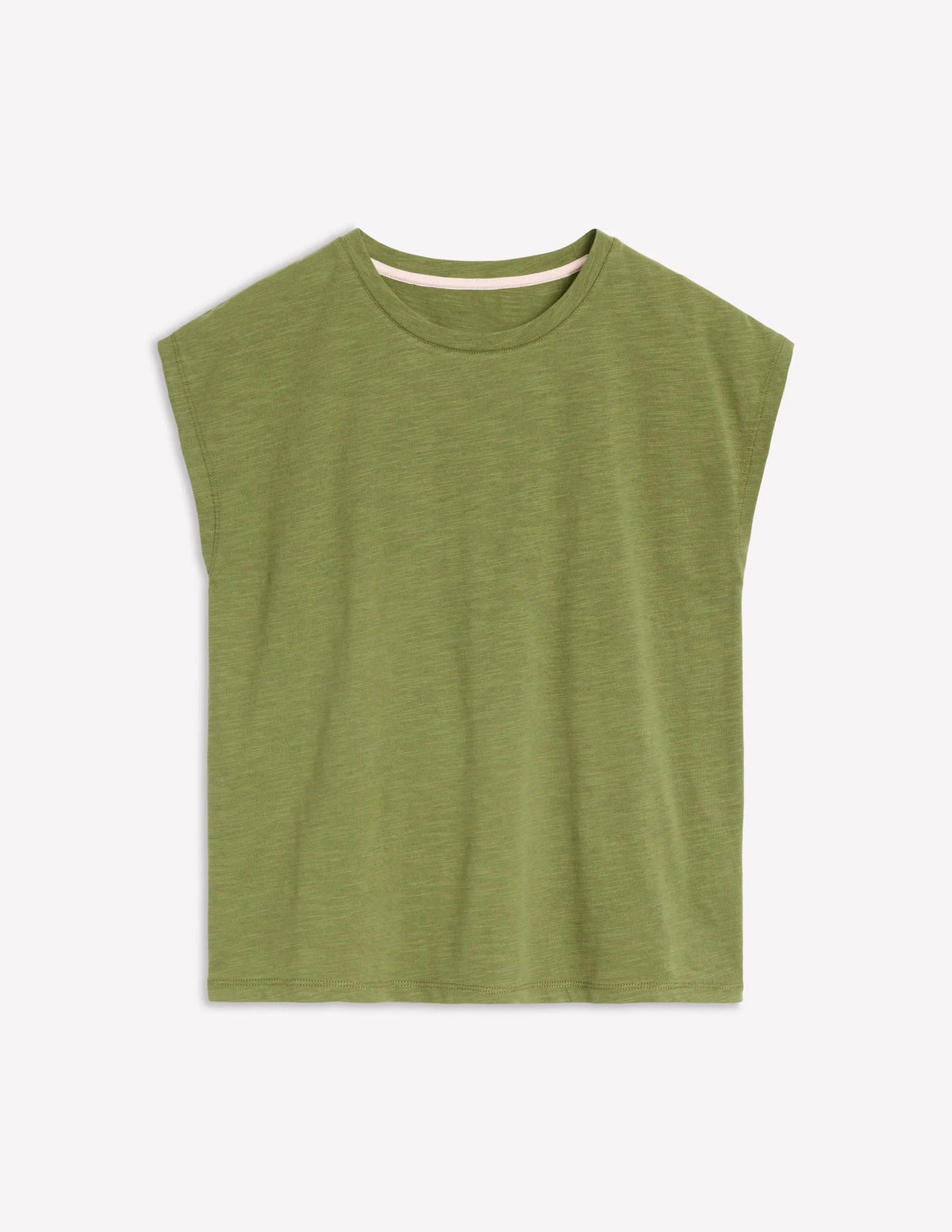 Louisa Cotton Slub T-shirt-Deep Olive