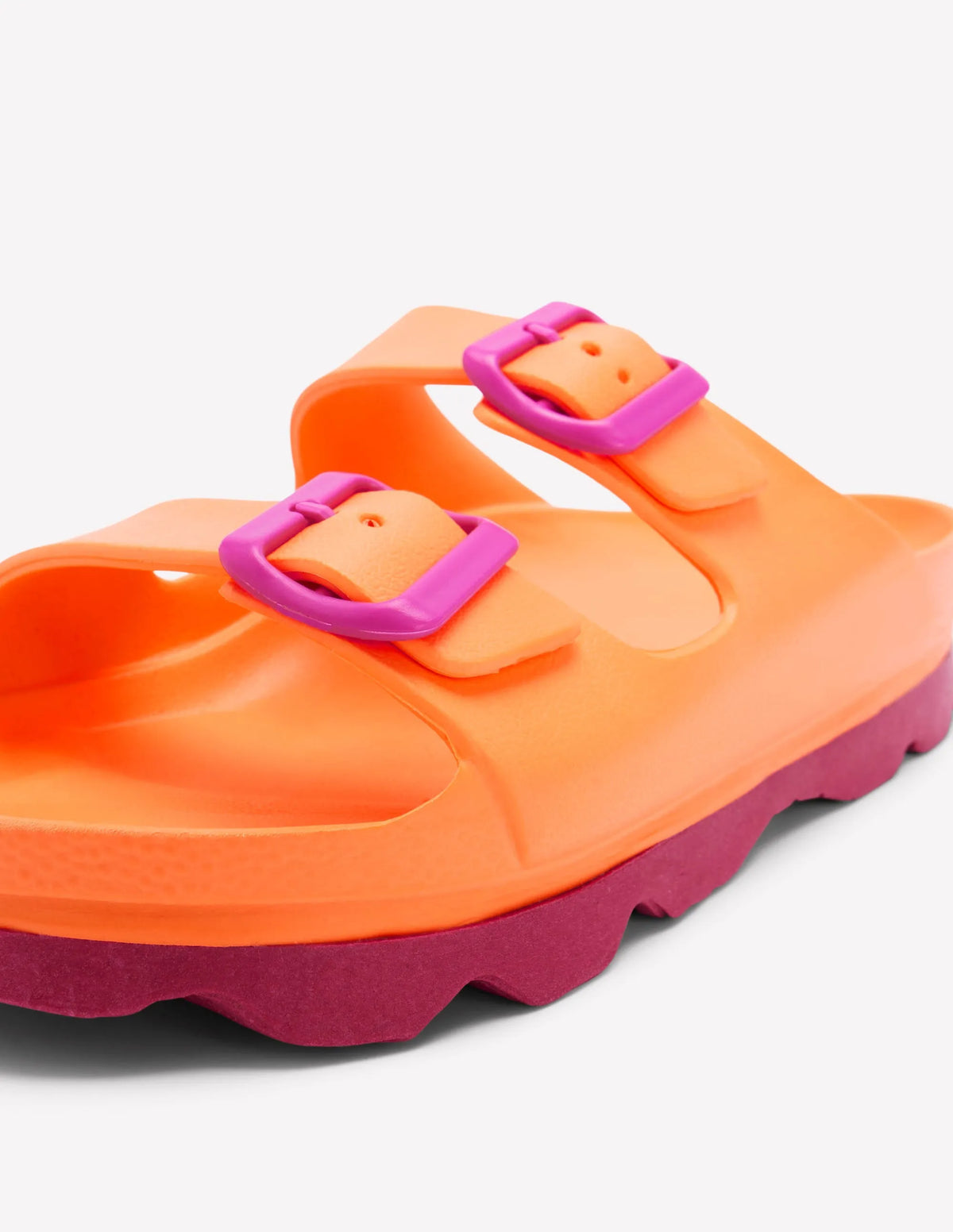 Lyla Double Buckle Sliders-Orange