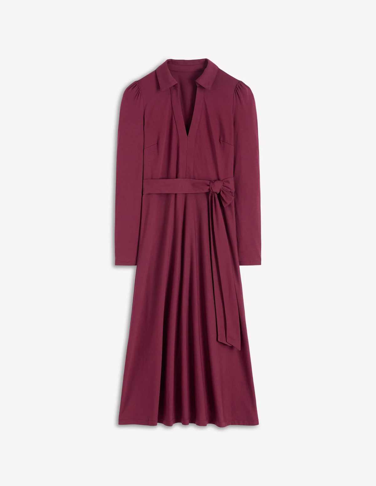 Imogen Collared Jersey Dress-Deep Wisteria