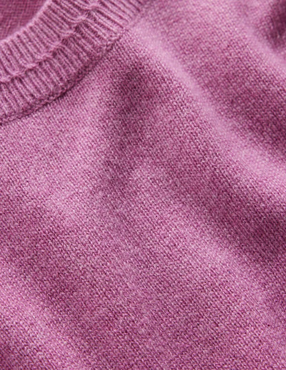 Eva Cashmere Crew Neck Sweater-Clover Purple