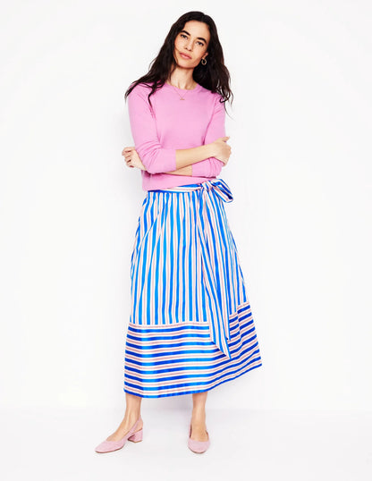Eva Cashmere Crew Neck Sweater-Meadowsweet Pink