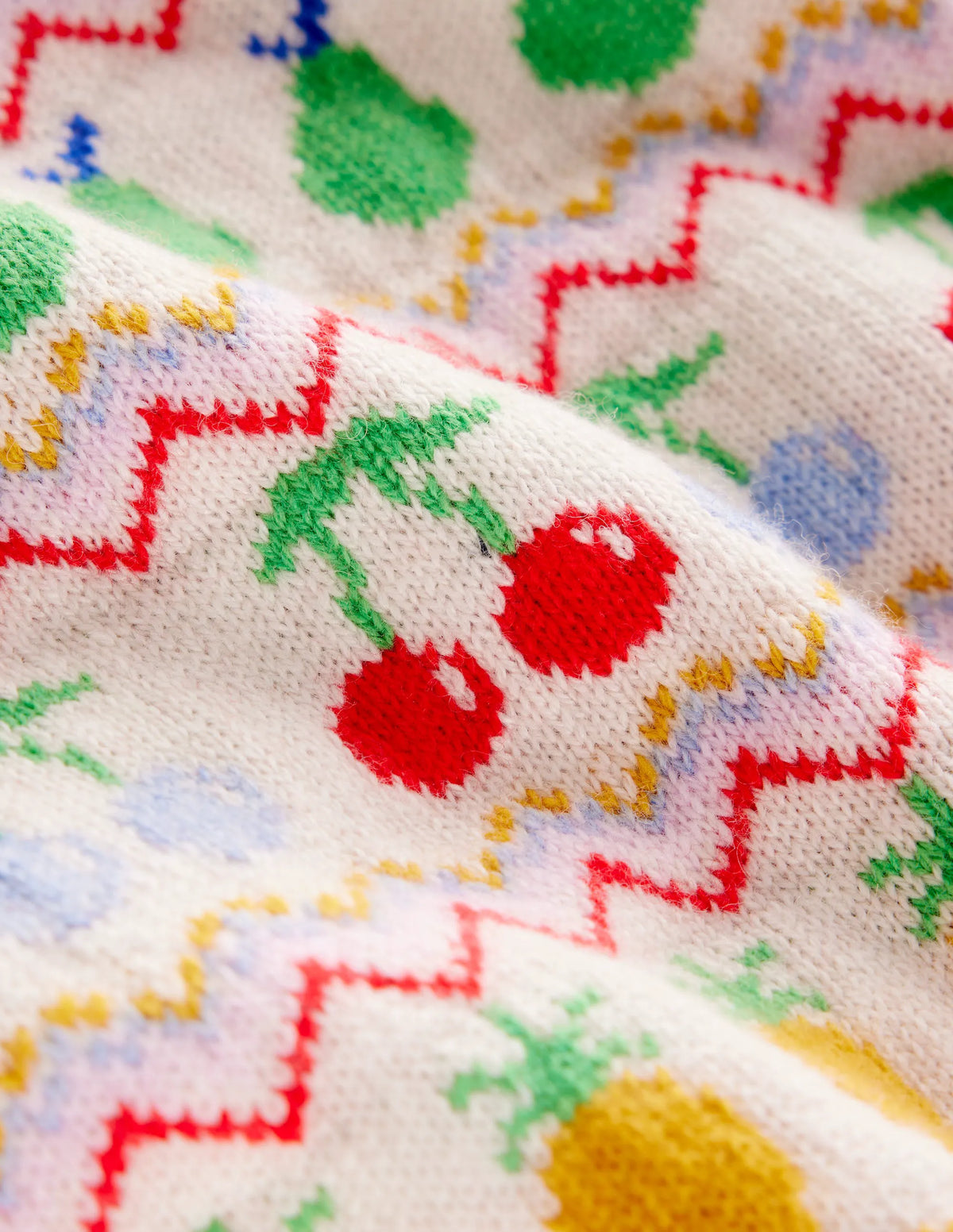 Edie Fair Isle Sweater-Ecru Marl, Fruit