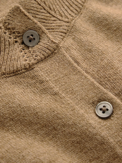 Imi Scalloped Cardigan-Fall Leaf Brown