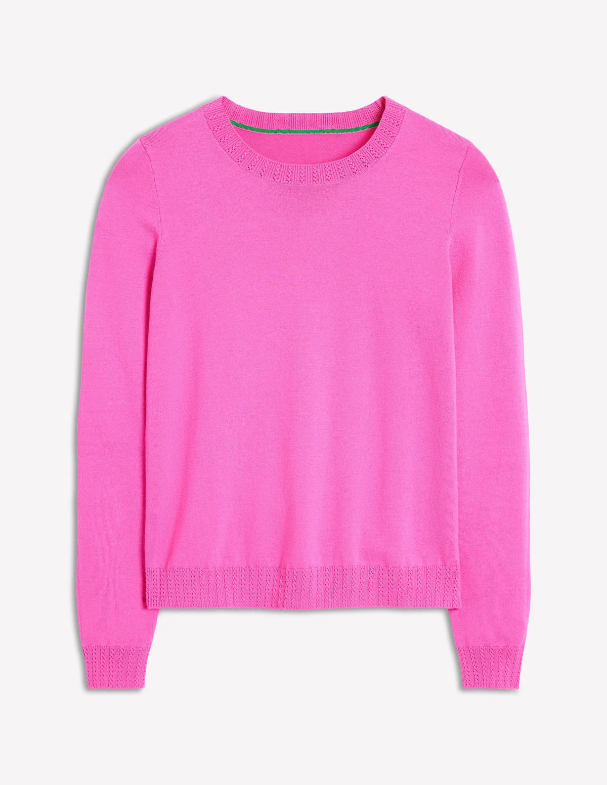Emilia Cotton Crew Sweater-Tickled Pink
