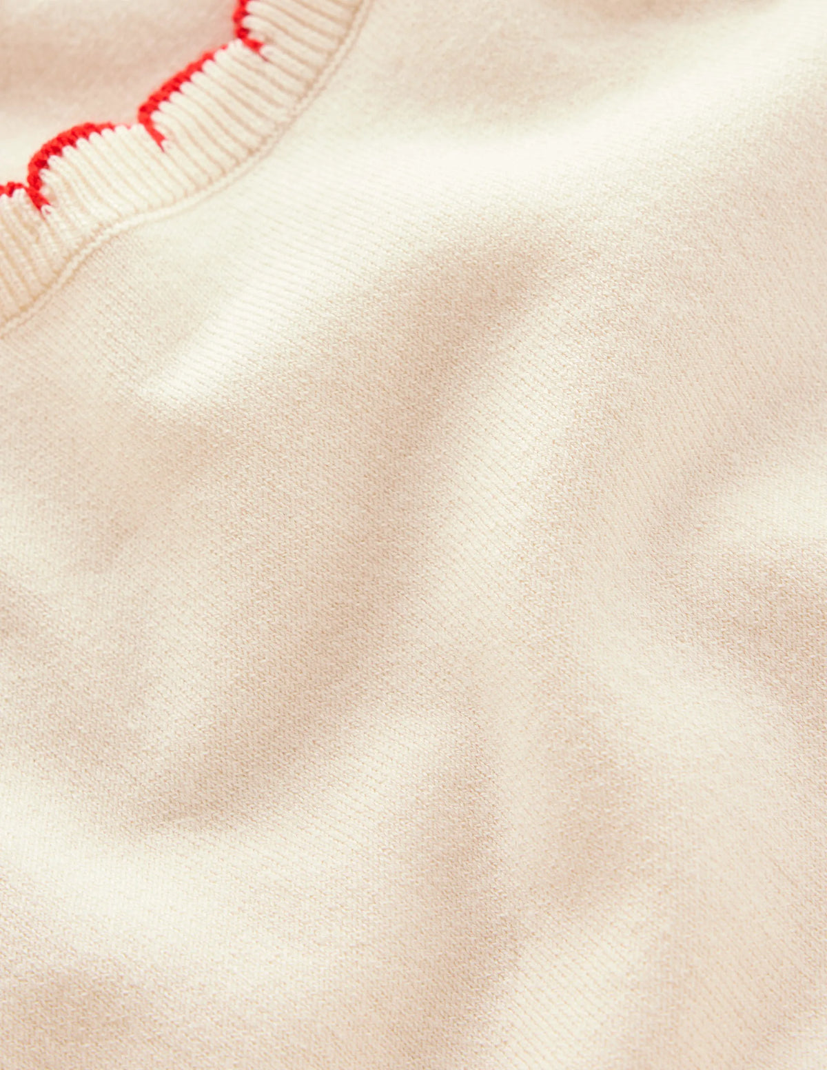 Pru Scallop Trim Sweater-Warm Ivory