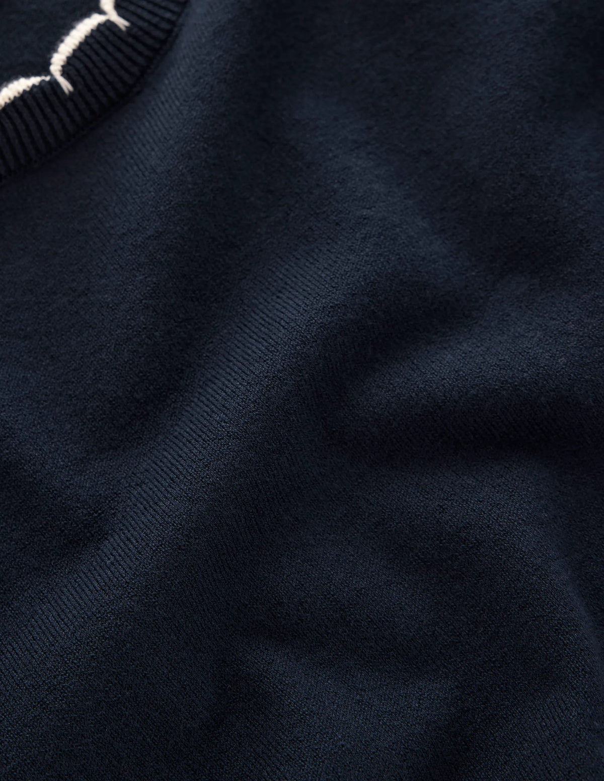 Pru Scallop Trim Sweater-Navy