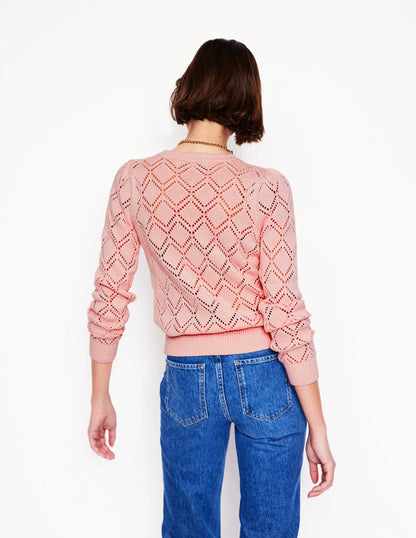 Enid Puff Sleeve Sweater-Milkshake