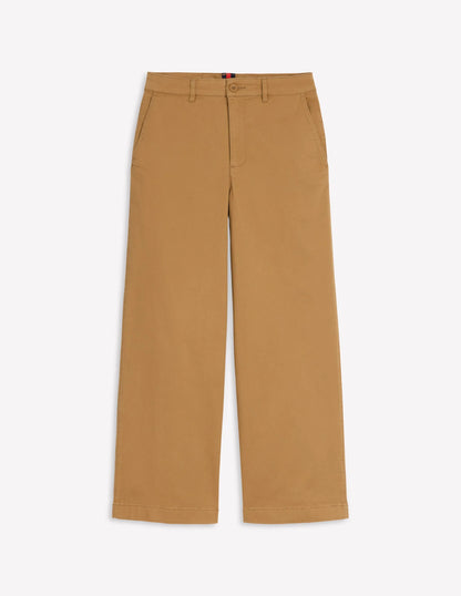 Barnsbury Crop Chino Pants-Hazelnut Brown