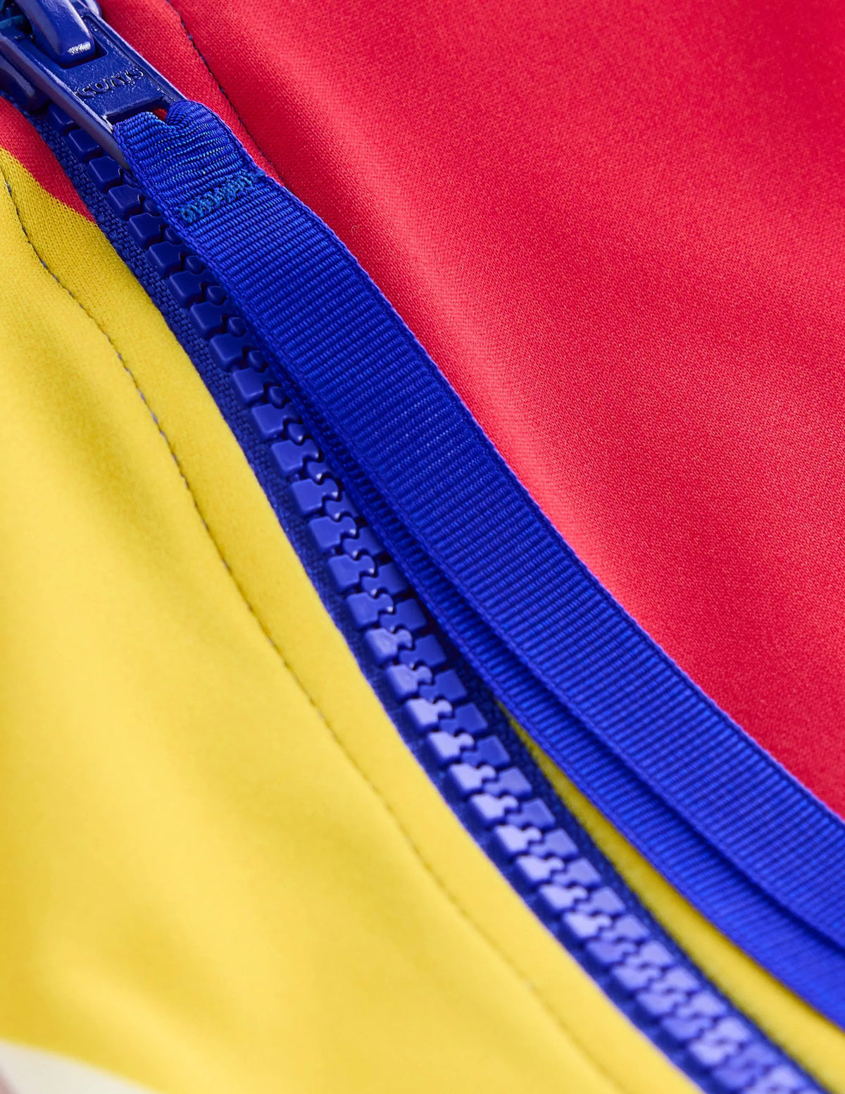 Sporty High Neck Swimsuit-Multi, Rainbow Cascade