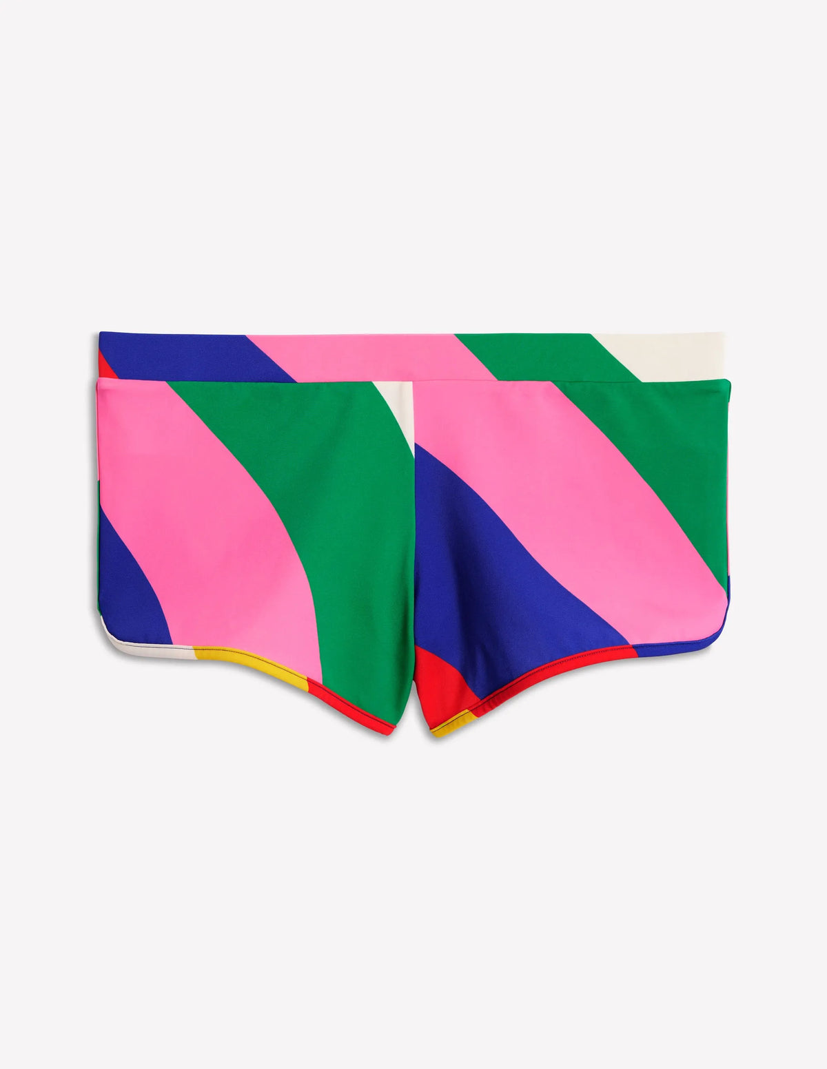 Rash Guard Swim Shorts-Multi, Rainbow Cascade