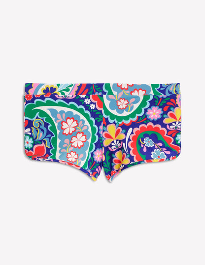 Rash Guard Swim Shorts-Multi, Meadow Paisley